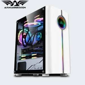 PC Case Armaggeddon TRON HOLO-3 MATX Pro Gaming Chassis Case White - Picture 1 of 11