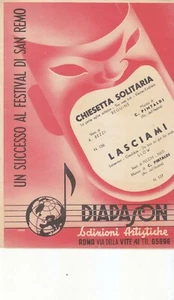 48) SPARTITO MUSICALE UN SUCCESSO AL FESTIVAL DI SAN REMO CHIESETTA SOLITARIA - Imagen 1 de 6