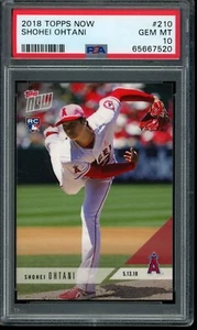 2018 Topps Now #210 Shohei Ohtani PSA 10 Gem Mint RC Rookie Card - Picture 1 of 2