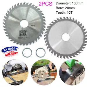 2PCS Wood Cutting TCT Circular Saw Blade Disc 4" inch 100mm 40 Teeth Bore 20mm - Picture 1 of 10