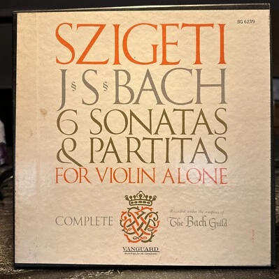 Szigeti*, J.S. Bach - 6 Sonatas & Partitas for Violin Alone BG 627/9 1956 3Lp NM - Image 1 of 4