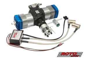Roto 50cc V2 Petrol Twin Cylinder 2 Stroke model aircraft Engine new in the box - Picture 1 of 8