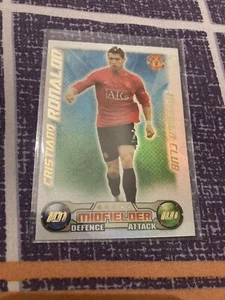 Topps Match Attax 2008-09 #445 - Cristiano Ronaldo 101 Hundred 100 Club Card - Picture 1 of 4