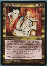 Grim Feast Mirage HEAVILY PLD Black Green Rare MAGIC CARD (ID# 243535) ABUGames