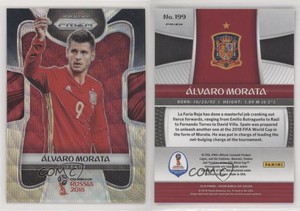 2018 Panini Prizm World Cup Black and Gold Wave Prizm Alvaro Morata #199