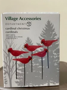 Department 56 - Cardinal Christmas Cardinals - Set of 5 (FREE SHIPPING) - Picture 1 of 1