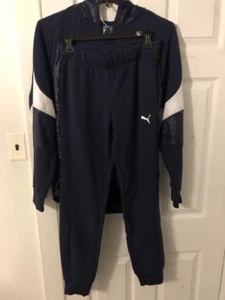 $100 PUMA Mmix CHAQUETA TRAJE DE PISTA + PANTALONES AZUL Blanco RARO (TALLA M) - Imagen 1 de 6