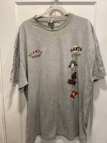 Vintage 2004 San Francisco Giants Graphic  Gray T Shirt Lee Sport Mens Size 2XL Cover