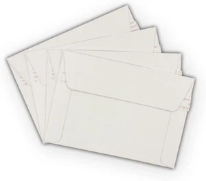200 6.5 X 4.5 Rigid Photo Mailers Stay Flats White Cardboard Self Seal Envelope - Picture 1 of 1