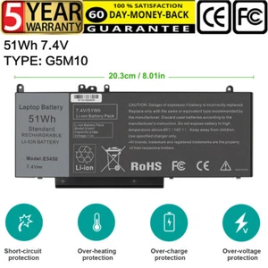 Laptop Battery for Dell Latitude E5450 E5550 E5250 Notebook Laptop 15.6" G5M10 - Picture 1 of 10