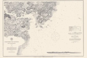 1866 Nautical Map of Portsmouth Harbor New Hampshire - Picture 1 of 4