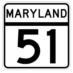 Maryland Route 51 Sticker Decal Highway Sign Road Sign R8256 - Picture 1 of 1