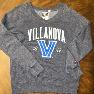 VILLANOVA WILDCATS Sweatshirt V Neck Wmn SMALL  By LEAGUE NCAA  - Picture 1 of 5