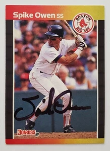 Spike Owen Signed 1989 Donruss #593 Card Boston Red Sox Seattle Expos RAD - Picture 1 of 1