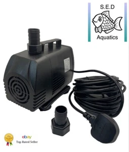 Große Teich / Sumpf Wasserpumpe 6000 Liter p/h Tauchpumpe 10m Stromkabel - Bild 1 von 2