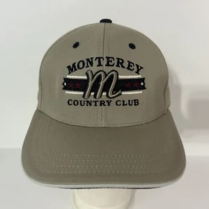 Monterey Country Club Golf Hat Khaki Adjustable Cap Embroidered Logo - Picture 1 of 14