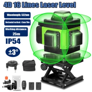 Livella laser verde 4D 16 linee 360° autolivellante strumento di misura incrociata Y8G6 - Foto 1 di 12