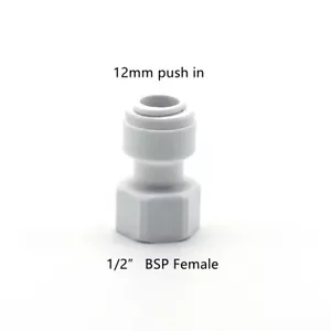 Push In Plumbing Fittings Plastic 12mm Female Connector For Caravan Moterhome - Picture 1 of 1