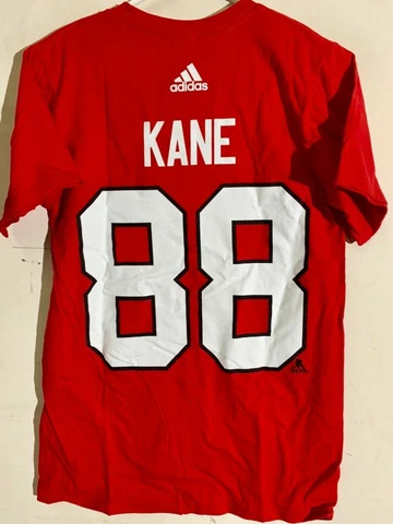 ADIDAS NHL T-SHIRT NWT CHICAGO BLACKHAWKS PATRICK KANE RED SIZE XL Cover