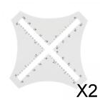 2X Acrylic Transparent Density Ruler Sewing Tool Wool Sample Weaving Slide Rule