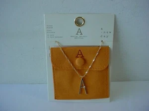 14K Gold Dipped Initial A Pendant Necklace - A New Day 16 inch - Picture 1 of 2