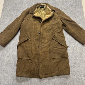 Abrigo Stratojac Pea vintage para hombre 40L cremallera completa forrado de piel marrón - Imagen 1 de 16