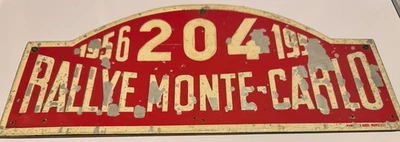 204 MONTE CARLO RALLY PLATE.1956.ASTON MARTIN DB 2/4.REG OXE 469.LES LESTON.ORG - Image 1 of 4