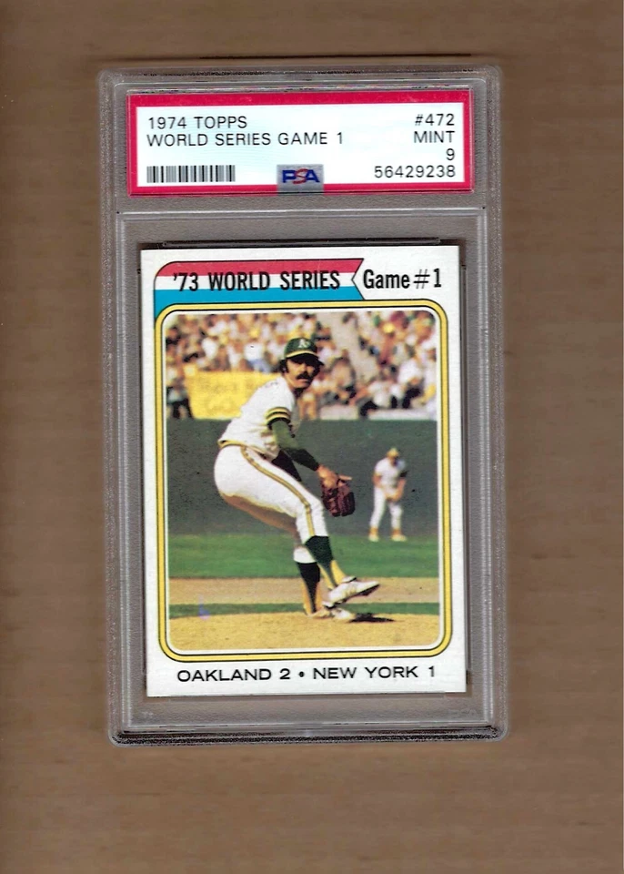 1974 TOPPS WORLD SERIES ИГРА 1 # 472 PSA 9 - Изображение 1 из 2