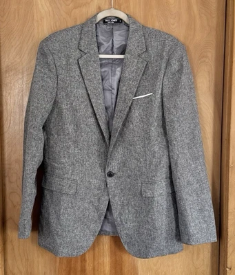 Abrigo Blazer Deportivo Paul Jones Para Hombre Gris Informal 1 Botón Ventilación Única Talla M NUEVO Foto 1 de 3