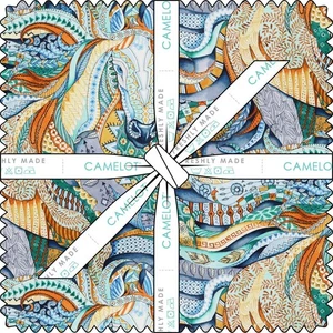 Quadrate 10" Rhapsody Boho Pferd Abstrakt 42 Teile Baumwollstoff vorgeschnitten weiche Farbe - Bild 1 von 10