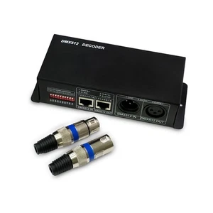 DMX 512 Controller W/ DMX XLR Connector Decoder Dimmer 4 Channel 8A Stripe Light - Picture 1 of 10
