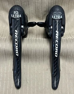 Campagnolo Record 10 Ergopower Ultra QS Shifters for Double/Triple Cranks, XLNT - Picture 1 of 9