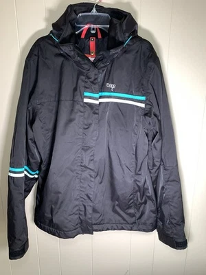 Orage Maria лыж сноуборда куртка большой черный и бирюзовый б/у женщин - Изображение 1 из 4