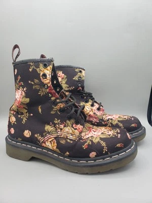 Doc Martens 11821 Floral Canvas Boots Women's US Size 6 Brown Canvas Floral - Image 1 of 4
