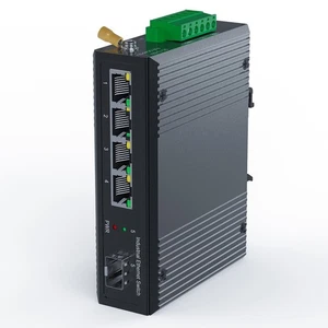 5 Port Industrial PoE Gigabit Din Rail Ethernet , 4 Port with SFP8346 - Afbeelding 1 van 6