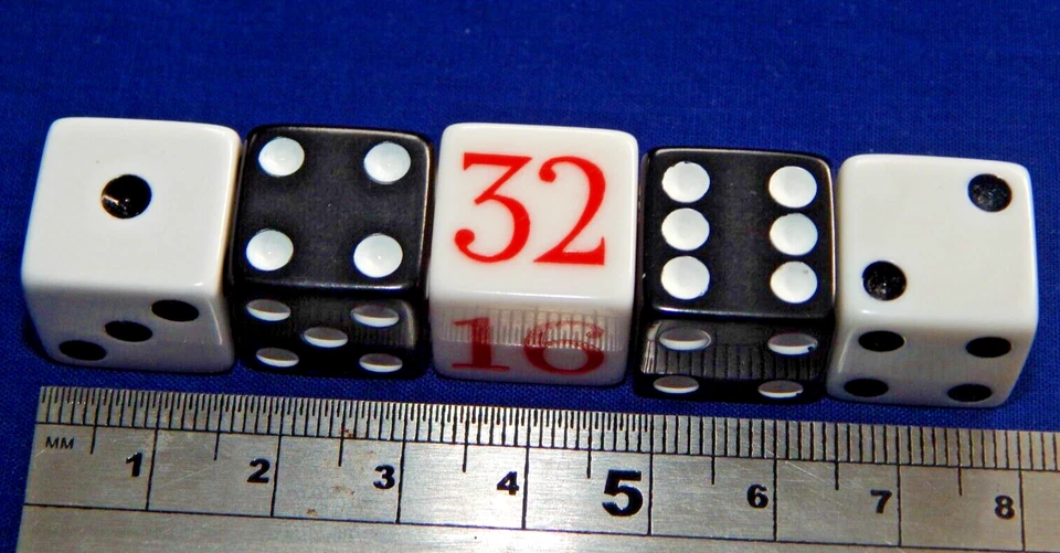 Backgammon Dice Set x 5 - (Plastic) - Image 1 of 1