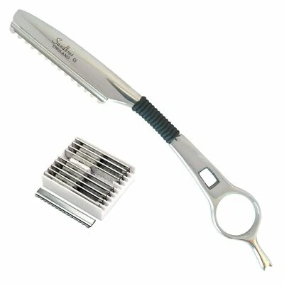 SANDBROS ENGLAND Pro Haarstyling Rasiermesser Ausdünnendes Rasiermesser 7" UK Haarschneider Rasierkamm Stahl