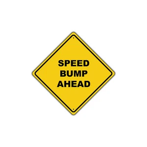 Señal de diamante de golpe de velocidad aviso de tráfico de carretera señal de metal de aluminio - Imagen 1 de 1