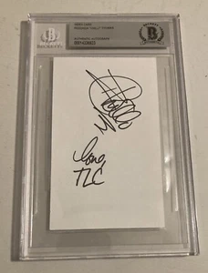 TLC Chillli Rozonda Thomas Auto Signed Notecard Beckett BAS - Picture 1 of 2