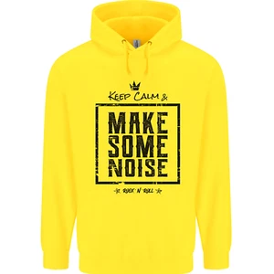 Keep Calm & Make Some Noise Rock n Roll Childrens Kids Hoodie - Picture 1 of 64