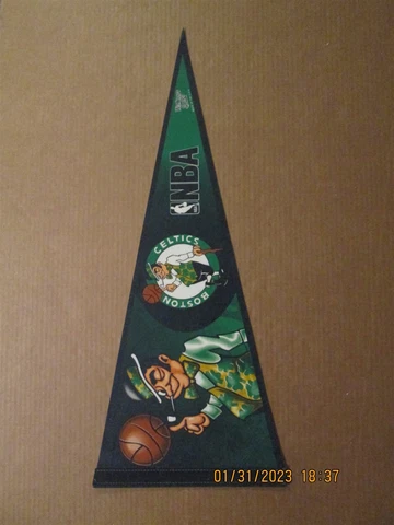 NBA Boston Celtics Vintage 2000's Leprachuan Team Logo Basketball Pennant Cover