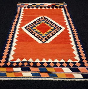 Orient Teppich Kelim 135 x 88 cm Kilim Schiraz Perserteppich Handgewebt Shiraz - Bild 1 von 8