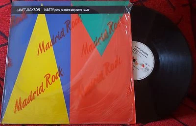 JANET JACKSON **Nasty (Cool Summer Mix Parts 1 & 2)** ORIG 1986 Spain 12" Single - Image 1 of 4