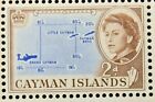 Cayman Islands 1962-64 Sg168 Qeii 2D. Map Of Cayman Islands  -  Mnh