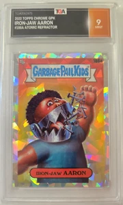 2022 Topps Chrome Garbage Pail Kids Graded Atomic Refractor - Iron-Jaw Aaron - Picture 1 of 2