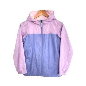 Columbia Jacket Girls Medium 10-12 Windbreaker Fleece Purple Pink Lilac Lavender - Picture 1 of 17