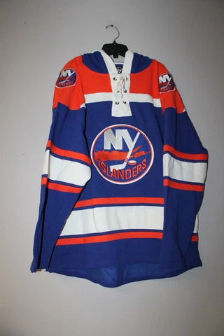 New NHL New York Islanders old time jersey style midweight cotton hoodie men 3XL Cover