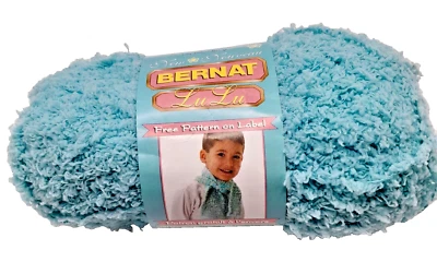 Пряжа Bernat Lu Lu Chenille цвета Silly Sky Light Baby Blue #36742 - моток 1,75 унции - Изображение 1 из 3