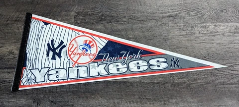 New York Yankees Pin Stripe MLB Genuine Merchandise Team Pennant from 2009 Cover