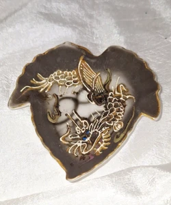 A Dragonware Trinket Dish Vintage Japanese Porcelain Moriage Pottery Home Decor - Picture 1 of 7